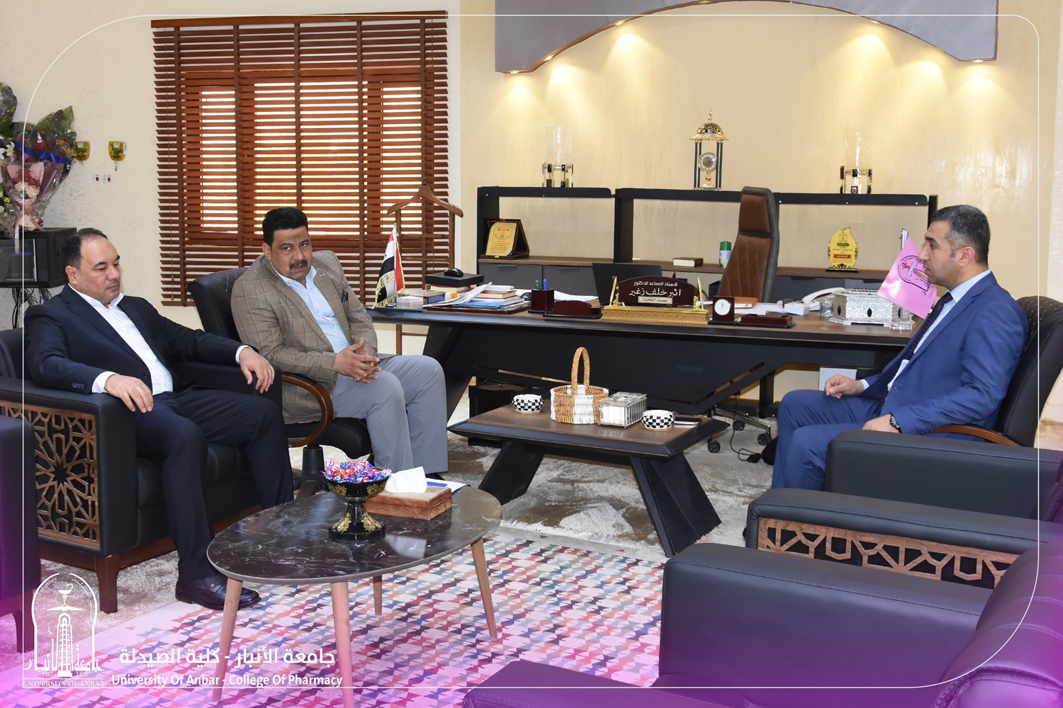 The Assistant President of the University for Scientific Affairs inspects the progress of final exams in the College of Pharmacy